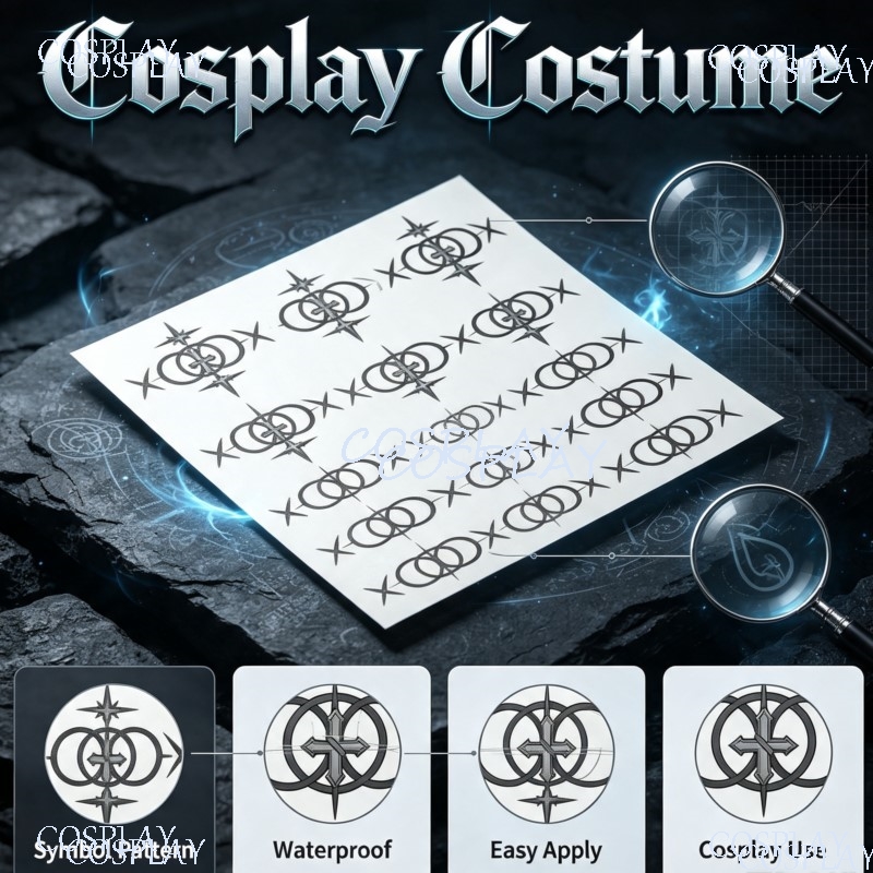 Anime Cosplay Photoshoot - Arknights Endfield Water Transfer Tymczasowy Tatuaż