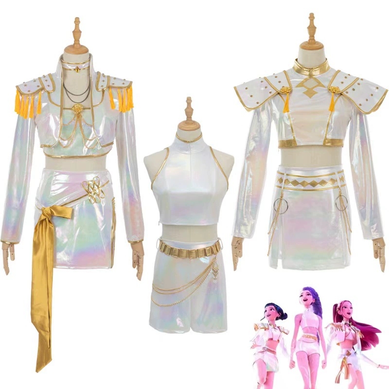 Anime Cosplay Mujer - Strój Cosplay Skóra PU Biały Strój
