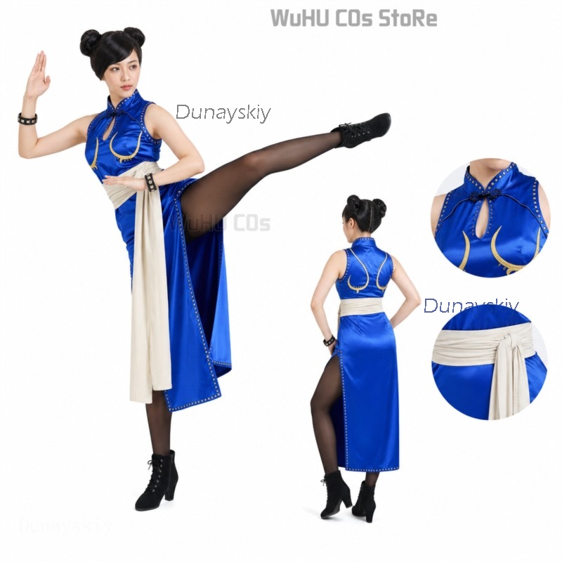 Live Action Anime Cosplay - Zestaw Kostiumu Cosplay Chun Li dla