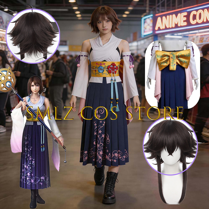 Smlz FFX Yuna Cosplay Anime FF – Anime Cosplay Mujer recenzja i cena
